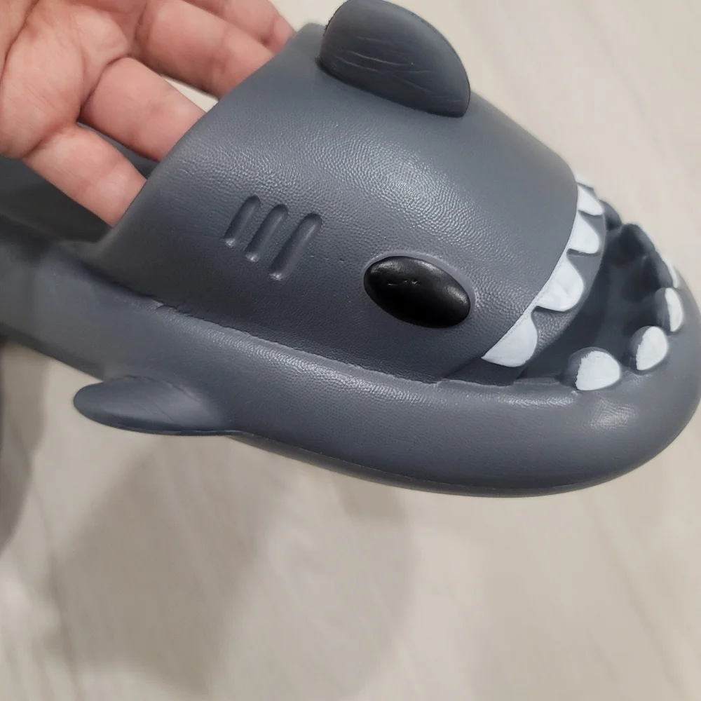 Cloud Shark Slides Sandals Dark Gray Mens ,Women's Non-slip Unisex 38-39